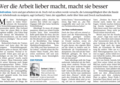 Wer die Arbeit lieber macht, macht sie besser