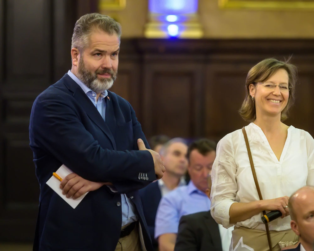 Ögv, reden wir über die zukunft mit… beate meinl reisinger at palais eschenbach, vienna, austria, on wednesday, may 11, 2022.