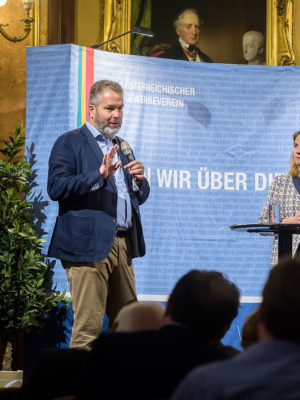 Ögv, reden wir über die zukunft mit… beate meinl reisinger at palais eschenbach, vienna, austria, on wednesday, may 11, 2022.