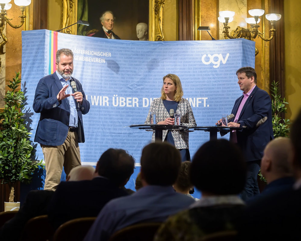 Ögv, reden wir über die zukunft mit… beate meinl reisinger at palais eschenbach, vienna, austria, on wednesday, may 11, 2022.