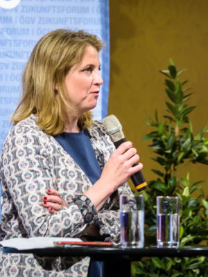Ögv, reden wir über die zukunft mit… beate meinl reisinger at palais eschenbach, vienna, austria, on wednesday, may 11, 2022.